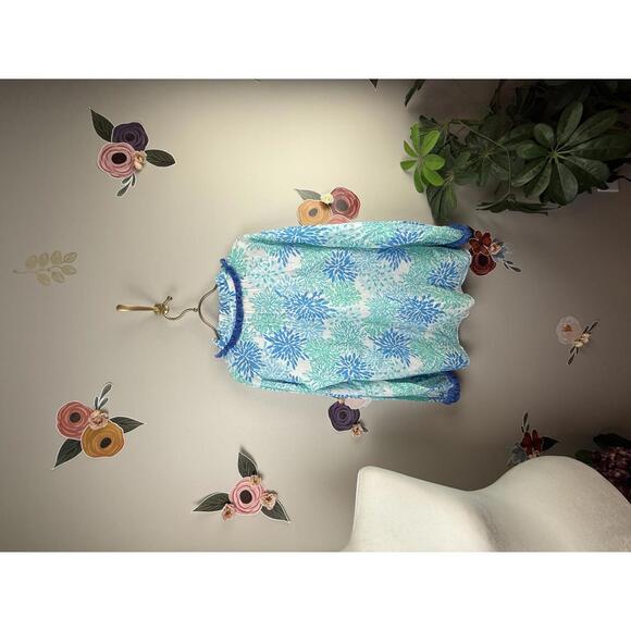 Sail to Sable Blue Costal Ruffle Neck Top with Tassels - Size - M/L - Picture 3 of 5